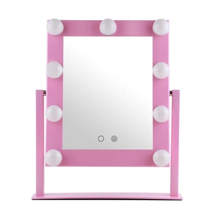 9 Bulb Vanity Mirror - Pink Berry