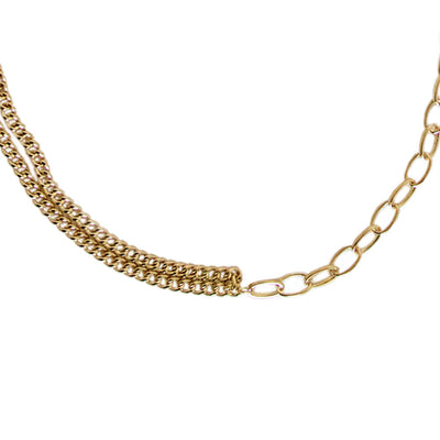 Audrey Split Chain & Link Necklace - Luv Lush