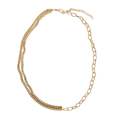Audrey Split Chain & Link Necklace - Luv Lush