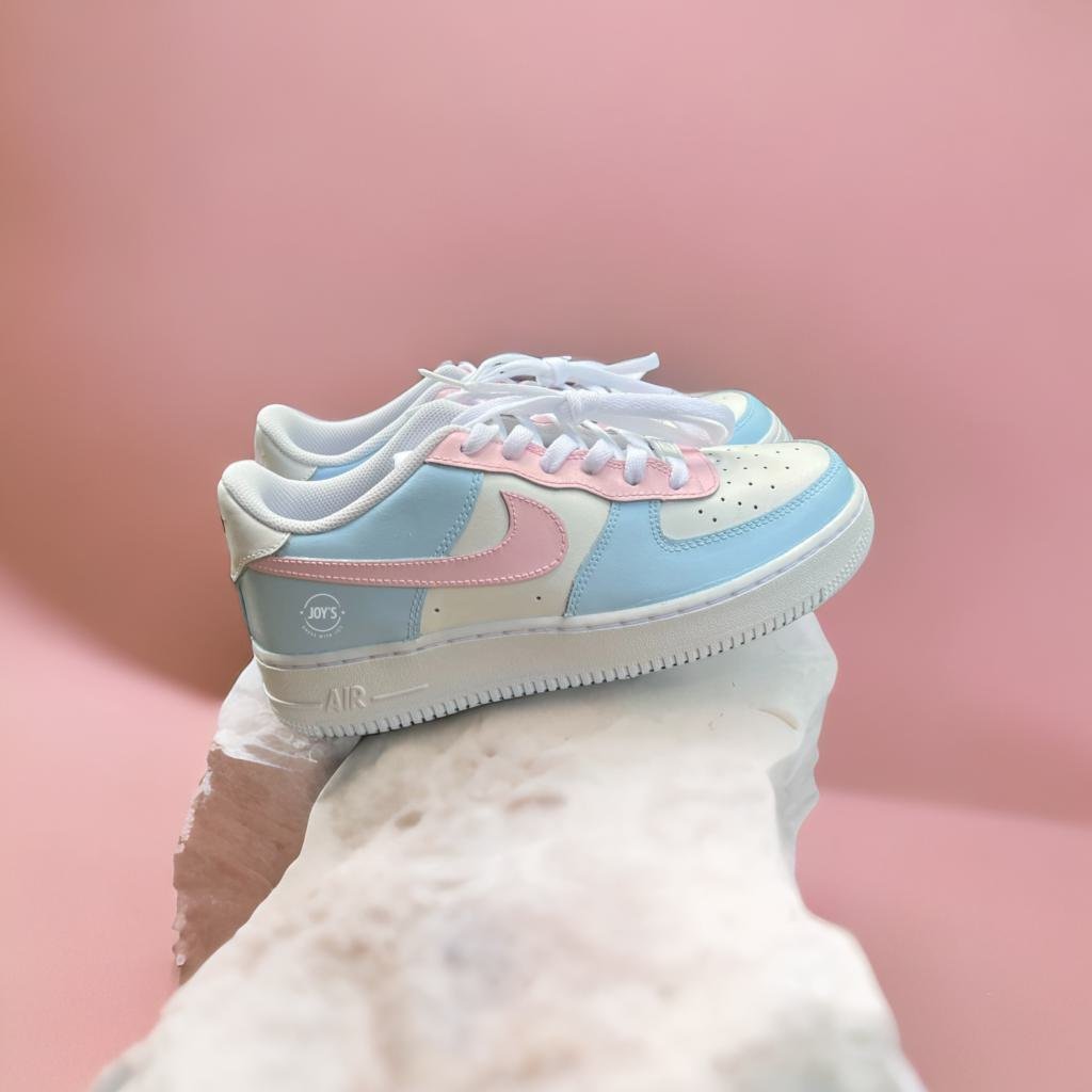 Baby Blue and Pink Custom Air Force 1