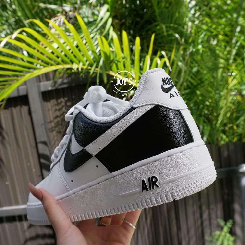 Black and White Color Block Custom Air Force 1