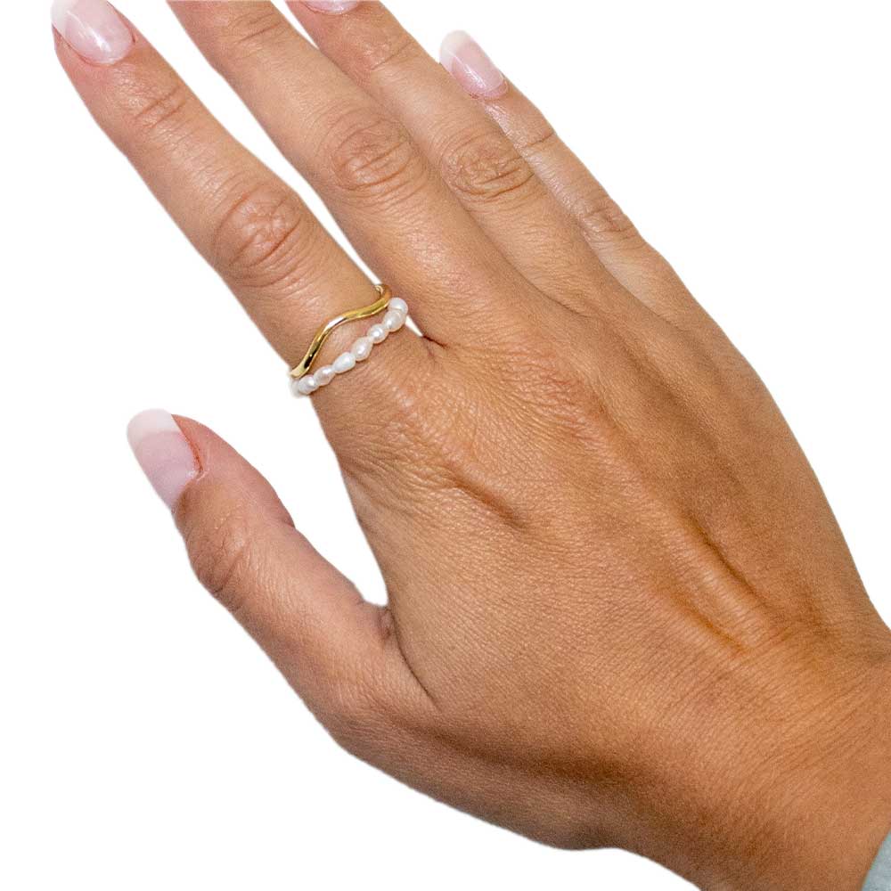 Claire Double Layer Pearl Ring - Luv Lush
