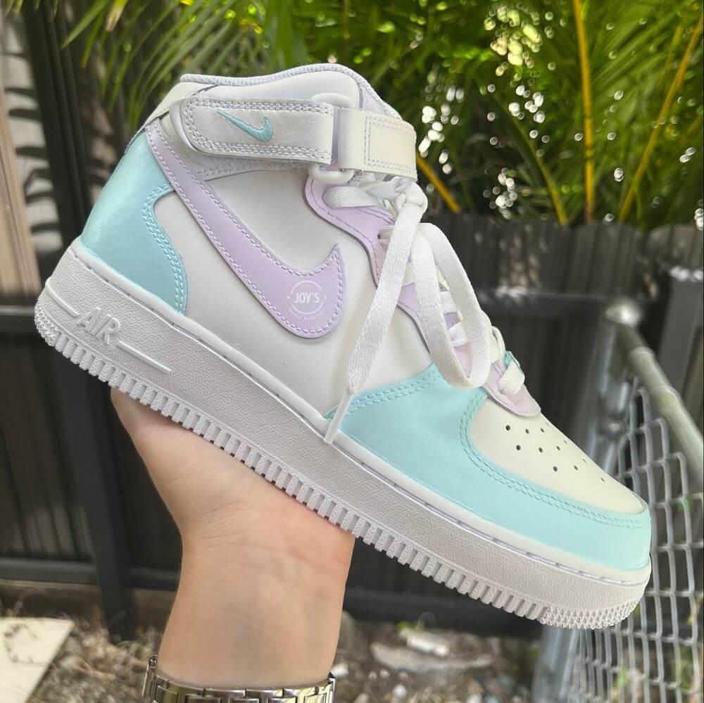 Final Sale-Baby Blue and Lilac Custom Air Force 1