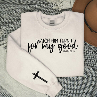 Watch Him Turn For My Good  With  Sleeve Accent Sweatshirt - Luv Lush