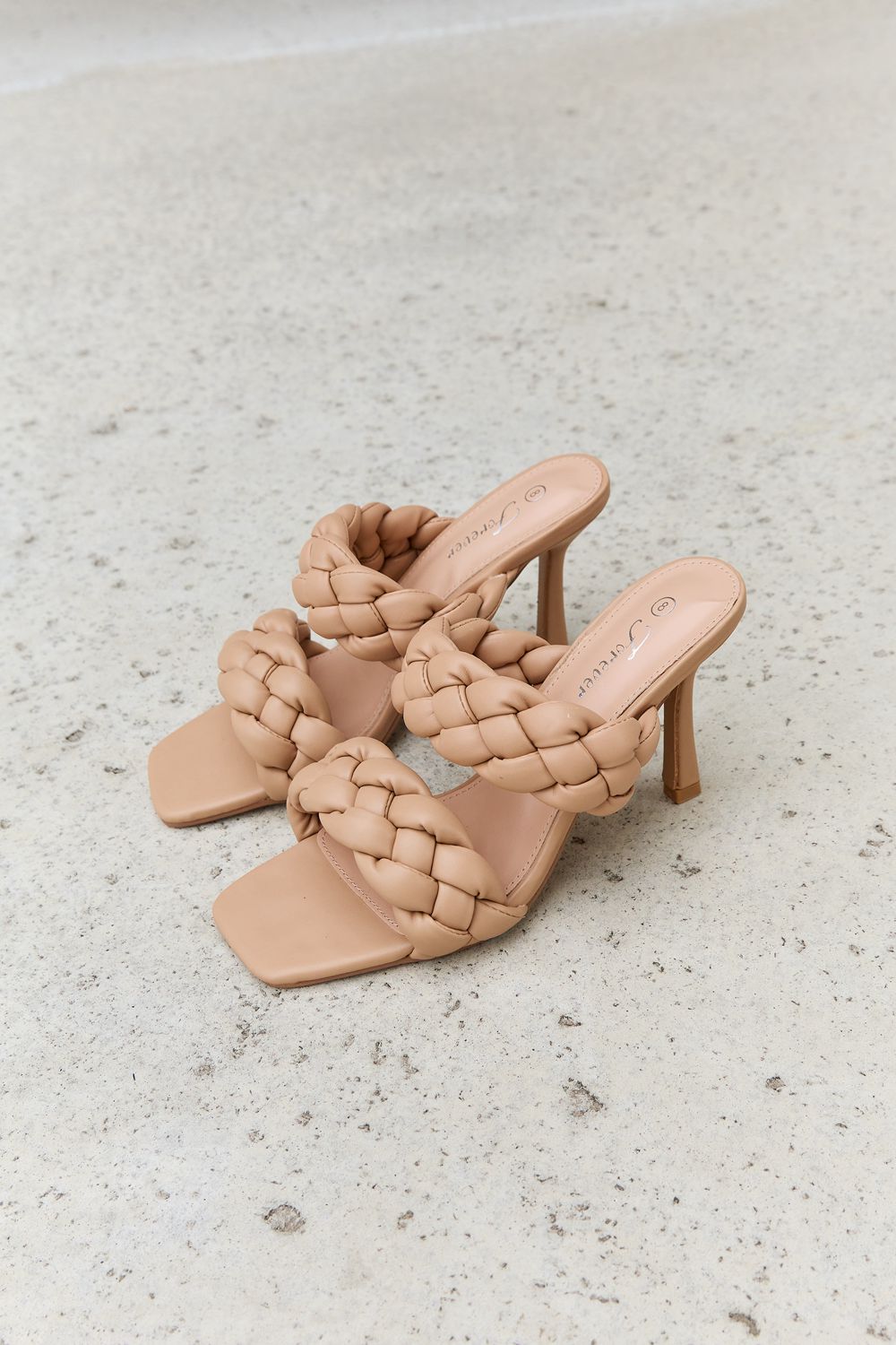 Forever Link Double Braided Strap Mule Heels - Luv Lush