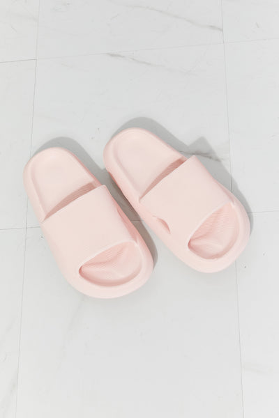 MMShoes Arms Around Me Open Toe Slide in Pink - Luv Lush
